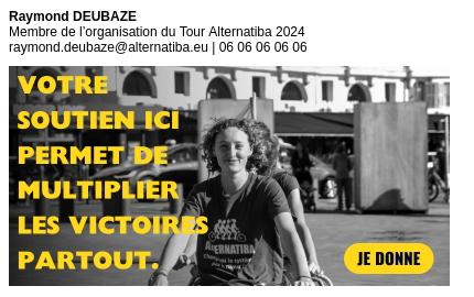 Aperçu de signature : Collecte de fin d’année 2024